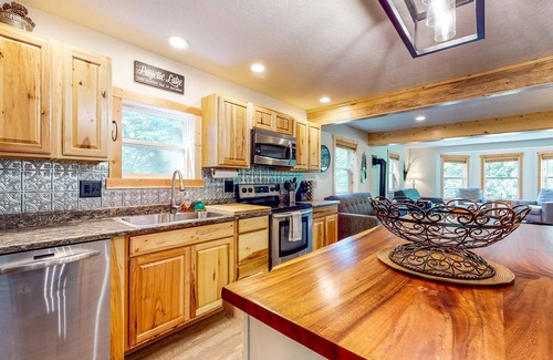 McCall House | Deer Pines-family friendly-remodeled in knotty pine-firepit in the backyard