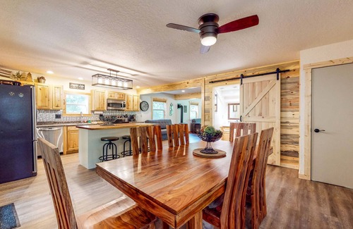 McCall House | Deer Pines-family friendly-remodeled in knotty pine-firepit in the backyard