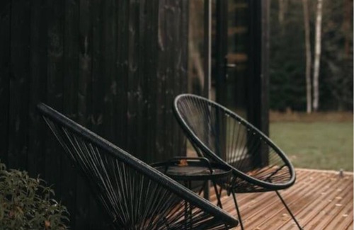 Ligatne Cabin | Deer Station. Dream black cabin in the woods.