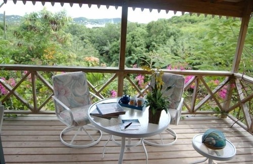 Falmouth Harbour Apartment | Delightful Garden Hideaway with Lovely Views Over the Bay