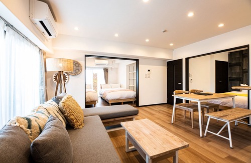 Hakata-ku Apartment | Deluxe Apartment 3 Double Beds 1 Single Bed Room for 7 people/Fukuoka Fukuoka
