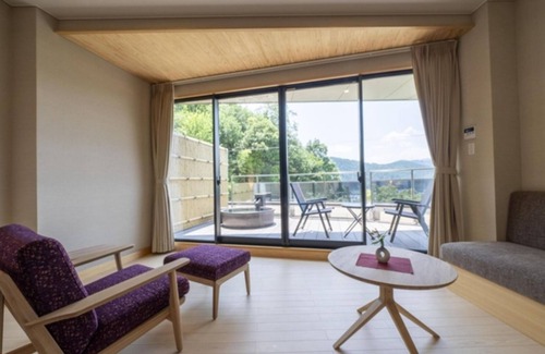 Hachiman-cho Hotel | Deluxe Room with private openair bathwith bathroom and toilet/Gujo Gifu