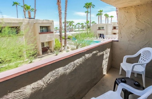 Uptown Design District Condo | Desert Condo w/Pool & Balcony Views