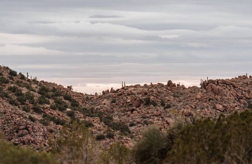 Yucca RV Rental | Desert Glamping Escape w/ Shared Bathroom: Boulders at Ravari (3 of 6)