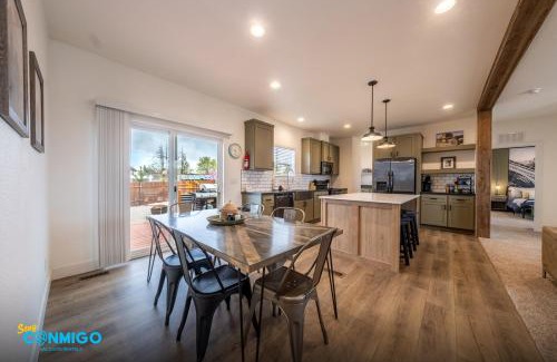 Kanab House | Desert Tracks Family Getaway Hot Tub and Patio