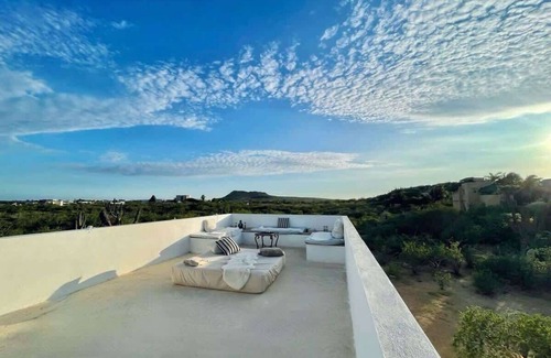Los Zacatitos House | Desert Zen with Pool, Rooftop, and Glamping Tent