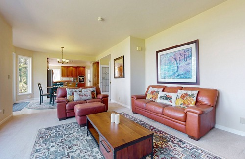 Oak Harbor House | Designer bay-view estate with home office, beach nearby