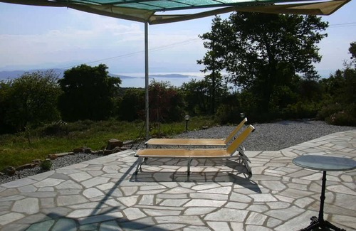 Lafkos Apartment | Detached, new house with stunning panoramic views of the village and the sea