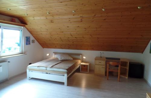 Steinwenden Apartment | DG Wohn-Schlafraum mit Bad