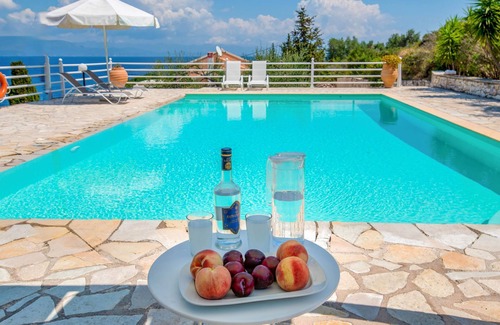 Katsimatika Villa | Dionisis Paxos Villa, 2-Story, Shared Pool, Sea Views, Modern Amenities