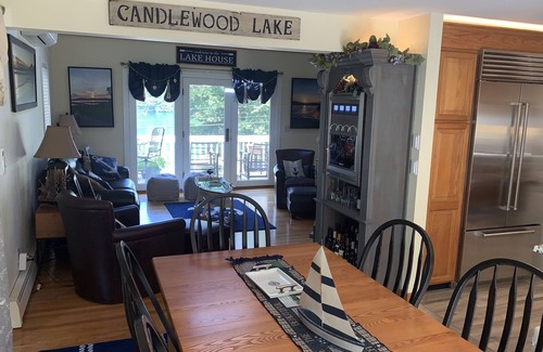 New Milford House | Direct Waterfront on Candlewood Lake with/boat slip/hot tub & outdoor kitchen