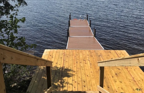 Lyon Mountain Cabin | Direct waterfront overlooking forever wild forest on a hidden dead end street