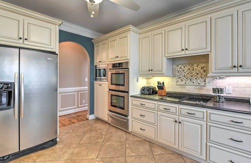 Mount Gilead Villa | Dock & Fire Pit: Mt Gilead Villa on Lake Tillery