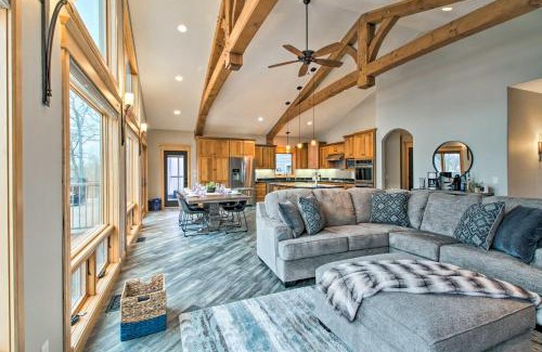 Alexandria House | Dock, Hot Tub and Game Room Luxe Lake Latoka Home