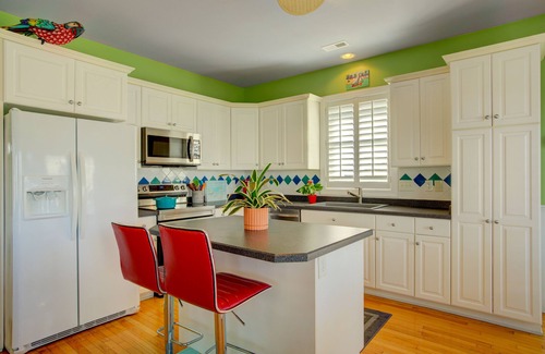 North Topsail Beach House | Dog-friendly beach-view home w/wraparound deck, screened porch and fenced yard
