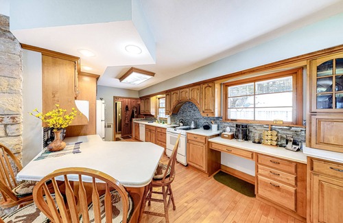 Phelps House | Dog-friendly and secluded lakefront gem with a full bar, private dock, and views