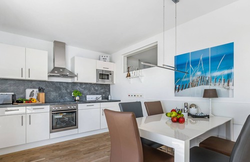 Olpenitz Apartment | Dog-friendly Baltic Sea vacation apartment "KapMar" with south-facing terrace right on the waterfront