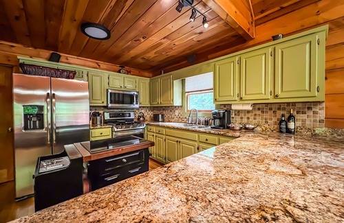 Morganton Cabin | Dog-friendly Blue Ridge getaway with hot tub, game room & mountain charm