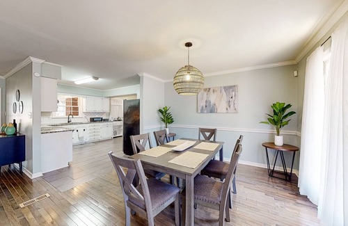 Macon House | Dog-friendly charmer with large yard, sunroom, game room, grill, AC, & W/D