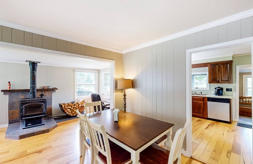 North Creek House | Dog-friendly cottage with a wood stove, washer/dryer, firepit, & large yard