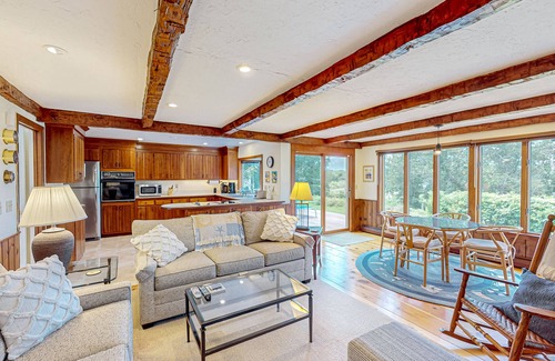 Yarmouth Port House | Dog-friendly, custom-designed home with 180-degree salt marsh view & 2 decks