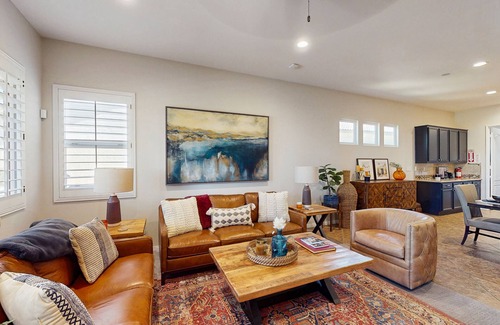 Indio House | Dog-friendly golf course-adjacent home with a private pool, pool spa, & AC