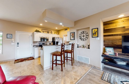 Rancho Vistoso Condo | Dog-friendly, ground-floor condo with patio, desert views, pool, hot tub, & W/D