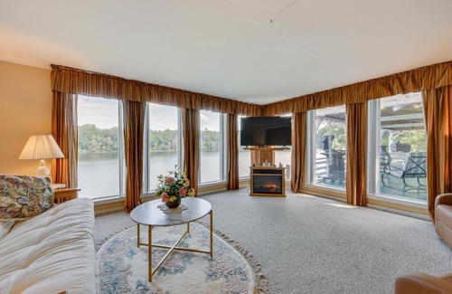 Jonesville House | Dog-Friendly Home on Black River Lake with Boat Dock