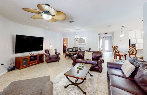 Cypress Pointe House | Dog-friendly home with pool, spa, screened patio, themed bedrooms, & W/D