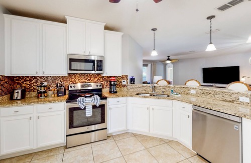 Cypress Pointe House | Dog-friendly home with pool, spa, screened patio, themed bedrooms, & W/D