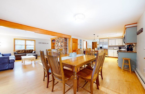 The Bluffs House | Dog-friendly home with firepit, screened porch, deck & association beach