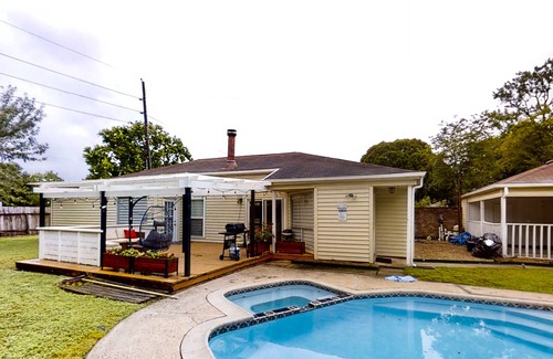 Wingate House | Dog-friendly house with firepit, pool table, deck, patio, grill, & full kitchen