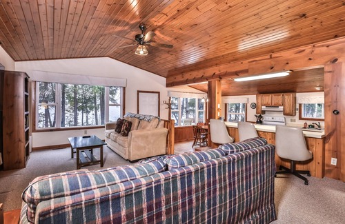 Three Lakes Cottage | Dog-friendly lakefront cottage with private dock, firepit, grill & washer/dryer