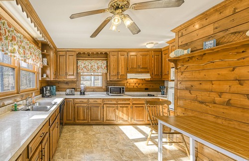 Livingston House | Dog-friendly lakefront cabin on three acres with lake views & two kitchens