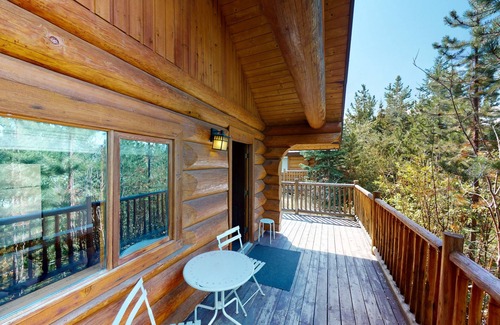 Lac Le Jeune Cabin | Dog-friendly lakefront wilderness resort cabin with deck, WiFi, & full kitchen