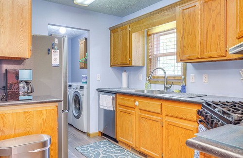 Central Lake House | Dog-Friendly Michigan Home w/Deck & Fire Pit!