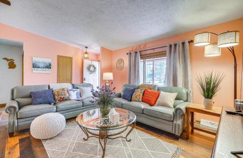 Central Lake House | Dog-Friendly Michigan Home with Deck and Fire Pit!