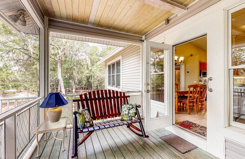 Bell House | Dog-friendly, riverfront home with screened porch, firepit, & private dock