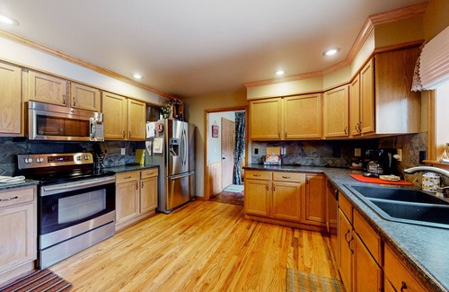 Colorado Springs House | Dog-friendly secluded home with wood stove, deck, full kitchen, internet, & W/D