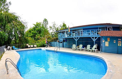Eureka Springs House | Dog-friendly suite with a pool, fireplace, AC, & near downtown