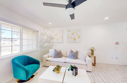 North Valley House | Dog-friendly sunny duplex with pool, foosball, games, alfresco dining, & AC