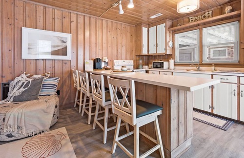 Cherry Grove Beach House | Dog-friendly 3BR beach retreat with 2 kitchens, covered hangout areas, steps from the shore!