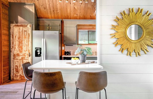 Nellysford Cabin | Dog Friendly Wooded Modern Cabin in Wintergreen with Deck & High Speed Wifi