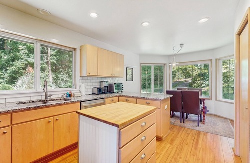 Lopez Island House | Dog-friendly waterfront home with furnished deck, patio & beach access