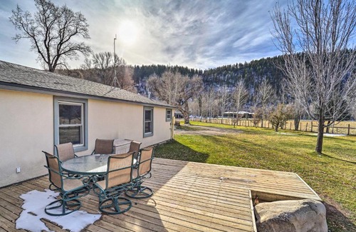 Cortez House | Dolores Ranch Cabin with Hot Tub and 1-Acre Yard!