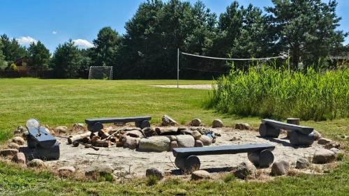 gmina Bierzwnik Cabin | Domek nad Jeziorem Okrągłe plaża, pomosty wędkarskie, kajaki, jacuzzi, sauna