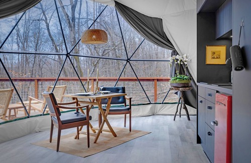 Swan Lake RV Rental | Domes at Catskills a lakefront glamping adventure for adults