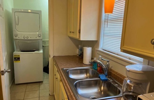 Del Mar Condo | Downtown/Beach Unit #3, Laundry/Desk