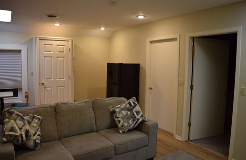 Escanaba Apartment | Downtown Escanaba Gem: Spacious Extended Stay Rental Above Commercial Space!