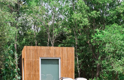 Prairie Lea Cabin | Dragonfly Cabin at Wahwahtaysee Resort on the San Marcos River